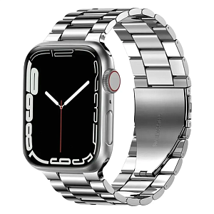 Ремешок металлический для Apple Watch 38/40/41 (Серебристый)