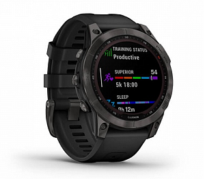 Умные часы Garmin Fenix 7 Sapphire Solar (Чёрный)