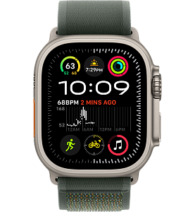 Умные часы Apple Watch Ultra 2 49 мм (2024) Natural Case with Trail Loop (49mm, Green M/L, M/L)