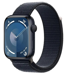 Умные часы Apple Watch Series 9 45мм (45mm, Темная ночь, S/L, Sport Loop)