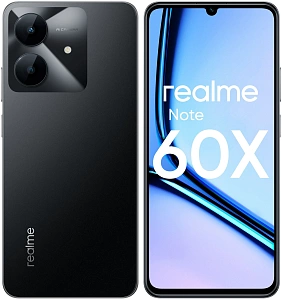 Смартфон Realme Note 60x (Чёрный, 3 ГБ, 64 ГБ, Global, Dual nanoSim, Без Rustore)