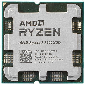 Процессор AMD Ryzen 7 7800X3D, 4.2ГГц, (Turbo 5.0ГГц), 8-ядерный, L3 96МБ, Сокет AM5, OEM (Черный)