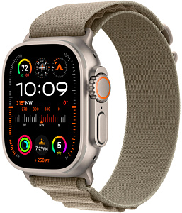 Умные часы Apple Watch Ultra 2 49 мм Titanium Case with Alpine Loop (49mm, Зелёный M, M)