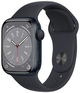 Умные часы Apple Watch Series 8 45мм (45mm, Чёрный S/M, S/M)
