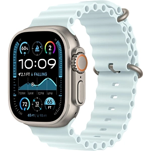 Умные часы Apple Watch Ultra 2 49 мм (2024) Natural Case with Ocean Band (49mm, Ice Blue, One size)