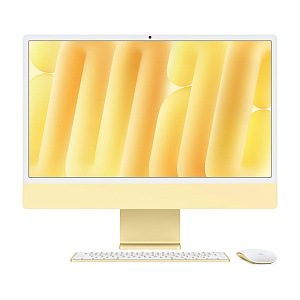 Моноблок Apple iMac 24 2024 (M4 10-Core, GPU 10-Core, 24GB, 512GB) (Жёлтый, 24 ГБ, 512 ГБ)