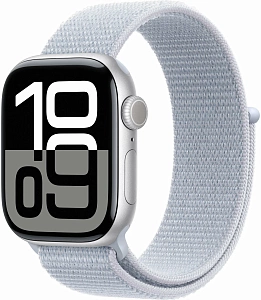 Часы Apple Watch Series 10 42mm Silver Aluminium Case, Sport Loop (Blue, One size)