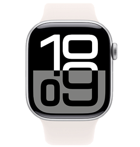 Умные часы Apple Watch Series 10 46мм (Silver light blush, 46mm, S/M, Sport Band)