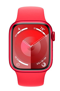 Умные часы Apple Watch Series 9 45мм (45mm, Красный, S/M, Sport Band)