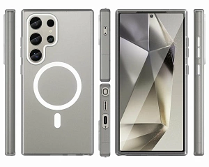 Чехол силиконовый прозрачный MagSafe KZDOO MAG GUARDIAN для Samsung Galaxy S25 Ultra (Прозрачный)