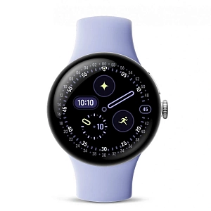 Умные часы Google Pixel Watch 4 (Polished Silver/Iris, 45mm, LTE)