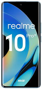 Смартфон Realme 10 Pro Plus 5G 12/256GB (Голубой, 256 ГБ, 12 ГБ, Global, Dual nanoSim, Без Rustore)