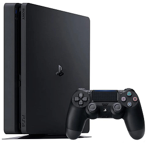 Игровая приставка Sony PlayStation 4 Slim 1TB (1 ТБ, Чёрный)