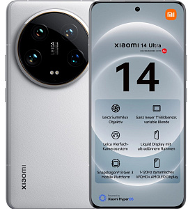 Смартфон Xiaomi 14 Ultra 16/512Gb Global (Белый, 512 ГБ, 16 ГБ, Global, nanoSim+eSim, Без Rustore)
