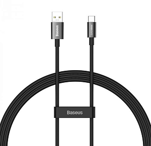 Кабель Baseus Superior Series (SUPERVOOC) Fast Charging Data Cable USB to Type-C 65W 1m (Чёрный)