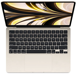 Ноутбук Apple MacBook Air 13 2022 (M2 8-Core, GPU 8-Core, 8GB, 256GB) (8 ГБ, 256 ГБ, MLY13, Сияющая звезда)