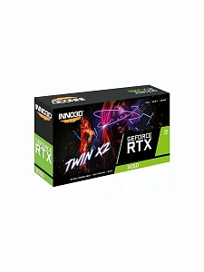 Видеокарта Inno3D GeForce RTX 3050 6144Mb, Twin X2 (RTX 3050 Twin X2 6G) 1xDVI-D, 1xHDMI, 1xDP, Ret (Чёрный)