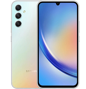 Смартфон Samsung Galaxy A34 5G 8/256GB (8 ГБ, 256 ГБ, Серебристый, Global, Dual nanoSim, Без Rustore)