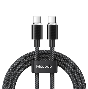 Кабель Mcdodo Type-C to Type-C Colorfull Crystal Series 1.2 m (Черный, 1.2м)